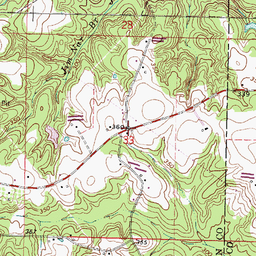 Topographic Map of Sitka Post Office (historical), MS