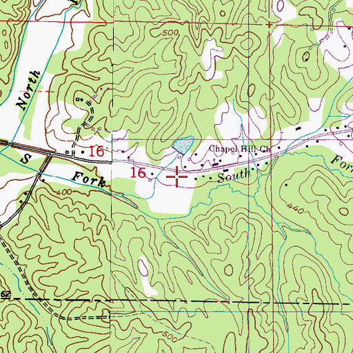 Topographic Map of Coke Post Office (historical), MS