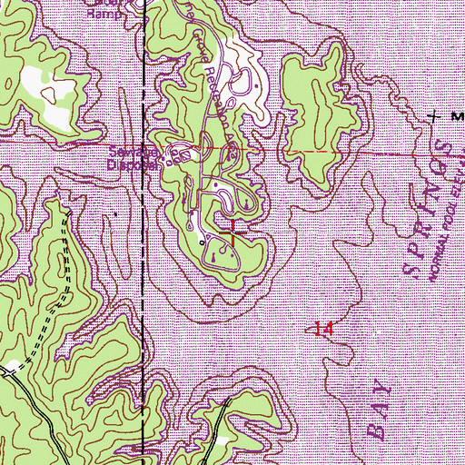 Topographic Map of Hunt Post Office (historical), MS
