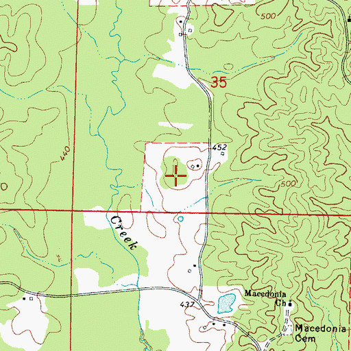 Topographic Map of Commodore Post Office (historical), MS