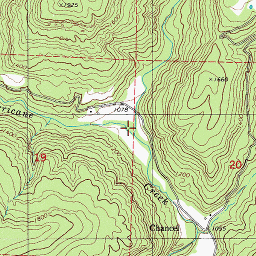 Topographic Map of Cub Creek, AR