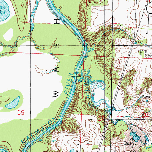 Topographic Map of Sulphur Spring Branch, MO