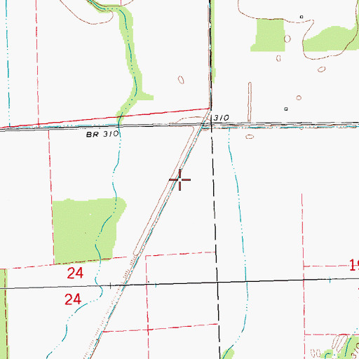 Topographic Map of Ackerman Ditch, MO