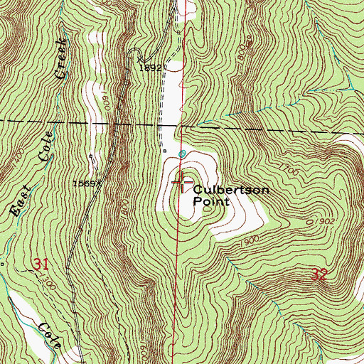 Topographic Map of Culbertson Point, AR