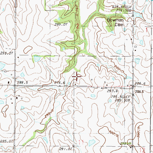 Topographic Map of Advance School, MO
