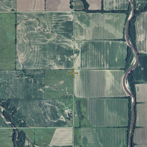 Aerial/Satellite Image of Akron Cemetery, MO