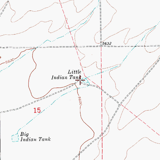 Topographic Map of Little Indian Tank, AZ