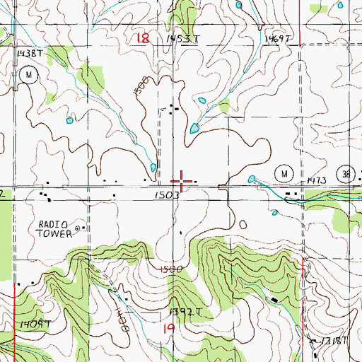 Topographic Map of Alice School, MO