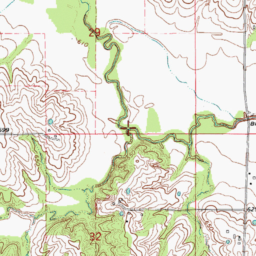 Topographic Map of Allen Branch, MO