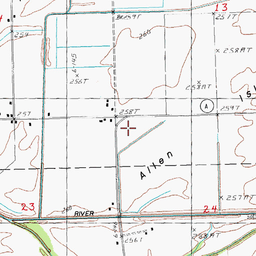 Topographic Map of Allen Island Church (historical), MO