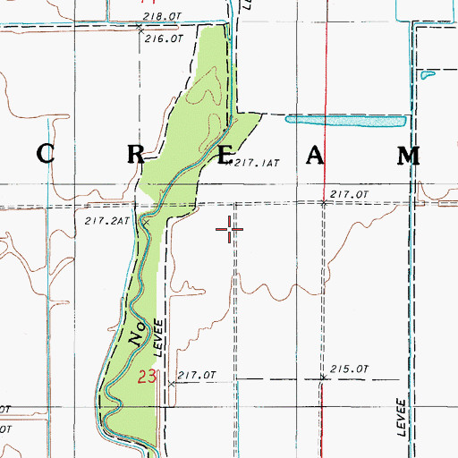 Topographic Map of American Bottoms School (historical), MO