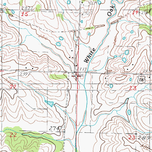 Topographic Map of Ames Branch, MO