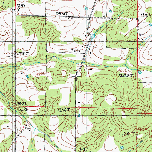 Topographic Map of Antioch Church (historical), MO