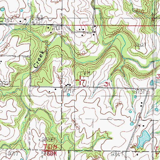 Topographic Map of Antioch Church (historical), MO