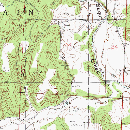 Topographic Map of Antioch School (historical), MO