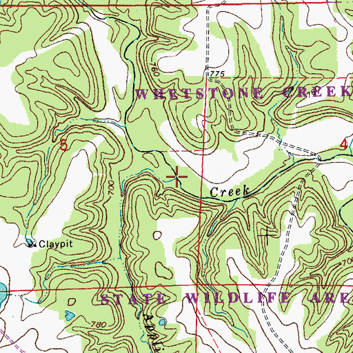 Topographic Map of Appling Branch, MO
