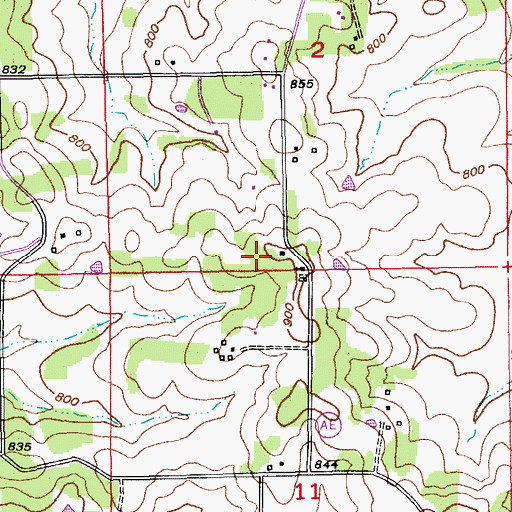 Topographic Map of Argo School, MO