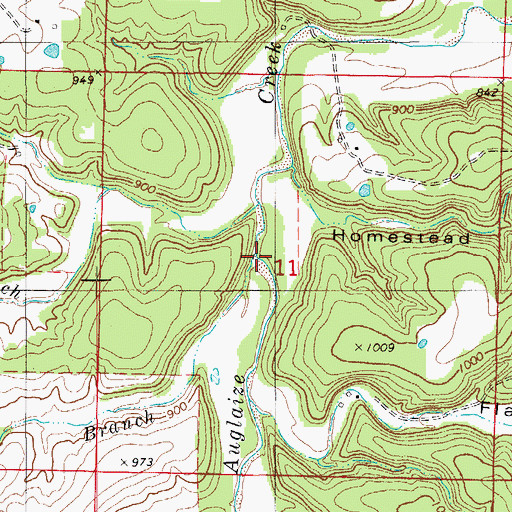 Topographic Map of Arnold Branch, MO