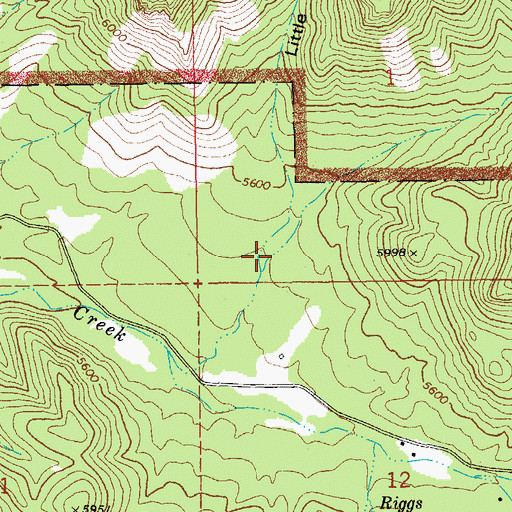 Topographic Map of Little Jesse James Canyon, AZ