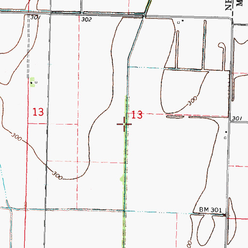 Topographic Map of Ash Ditch, MO