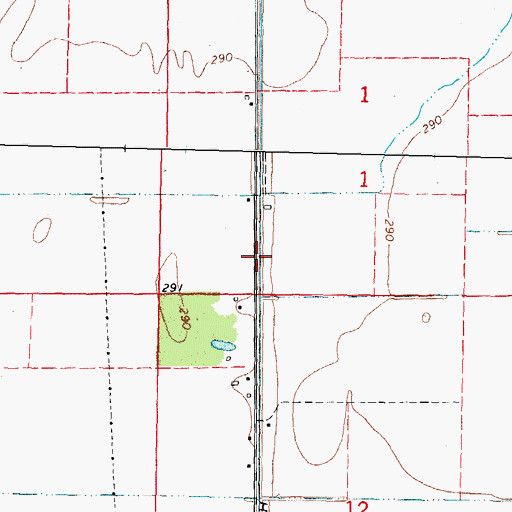 Topographic Map of Ash Slough Ditch, MO