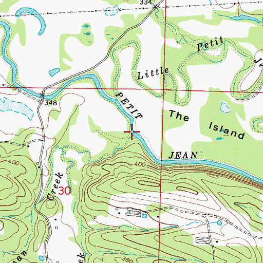 Topographic Map of Deadman Creek, AR