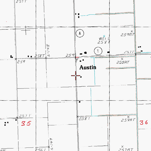 Topographic Map of Austin, MO
