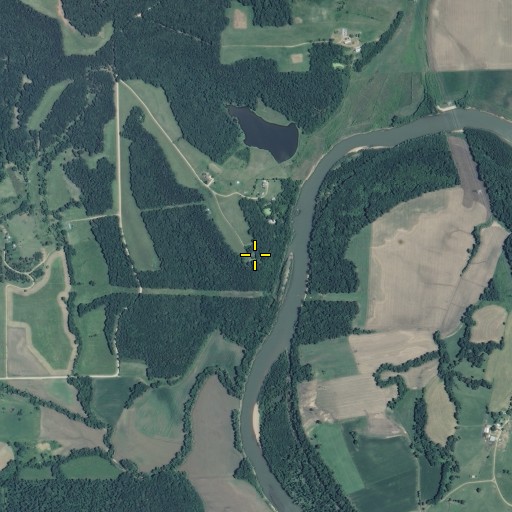 Aerial/Satellite Image of Baecker Cemetery, MO