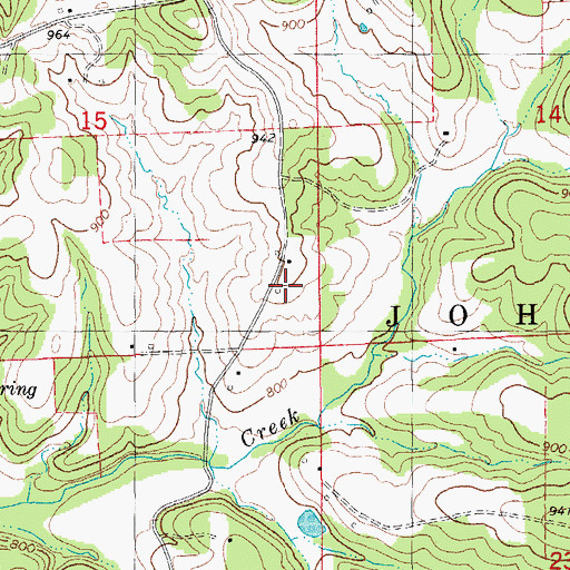 Topographic Map of Bailey Church, MO