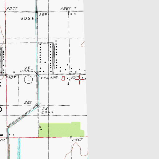 Topographic Map of Baker School, MO