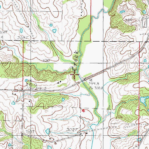 Topographic Map of Barber Branch, MO