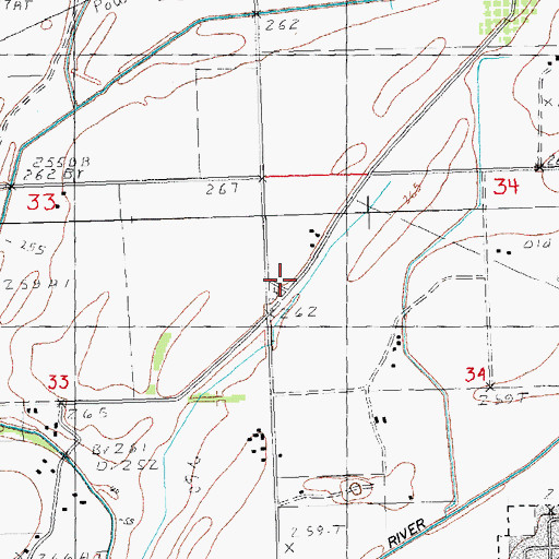 Topographic Map of Bark Camp Church, MO