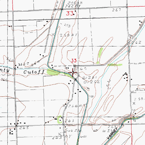 Topographic Map of Bark Camp School, MO