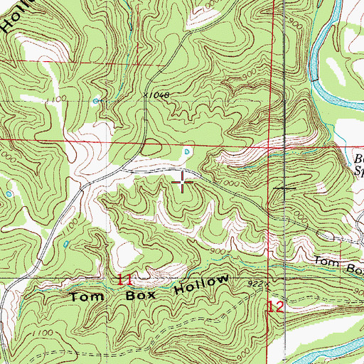 Topographic Map of Barkley School (historical), MO