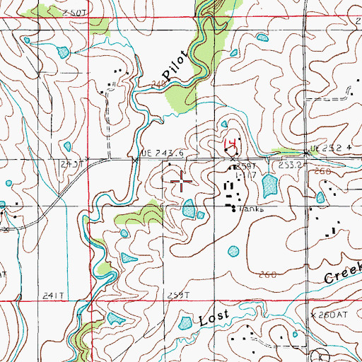 Topographic Map of Barnett School, MO