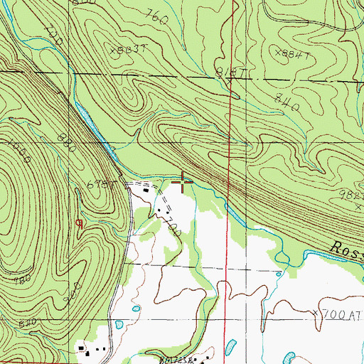 Topographic Map of Denton Creek, AR
