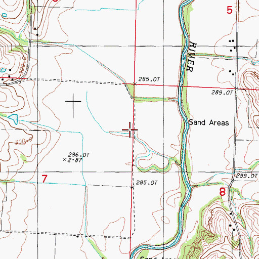 Topographic Map of Batson School (historical), MO