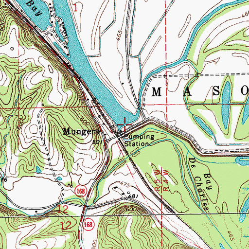 Topographic Map of Bay De Charles, MO