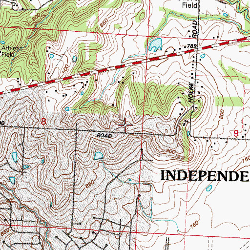 Topographic Map of Beacon Heights Church, MO
