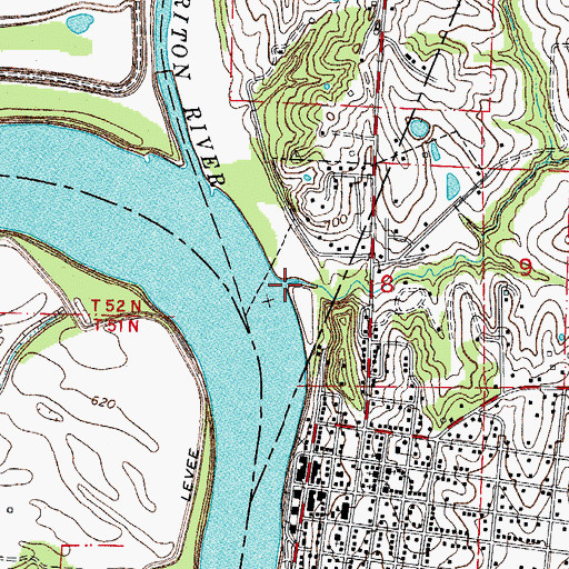 Topographic Map of Bear Creek, MO