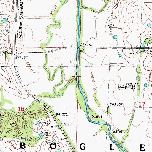 Topographic Map of Bear Creek, MO