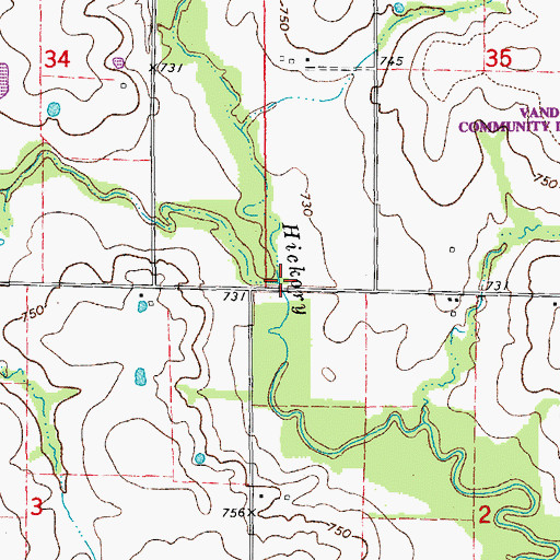 Topographic Map of Bear Slough, MO