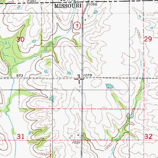 Topographic Map of Beary School (historical), MO
