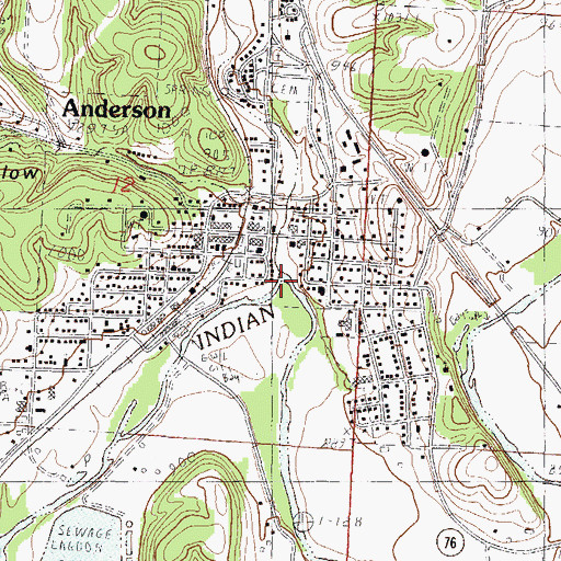 Topographic Map of Beaver Branch, MO