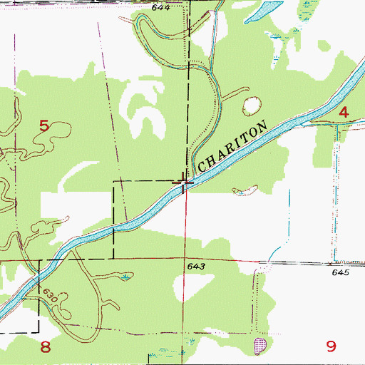 Topographic Map of Bee Branch, MO