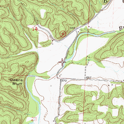 Topographic Map of Beeman Hollow, MO