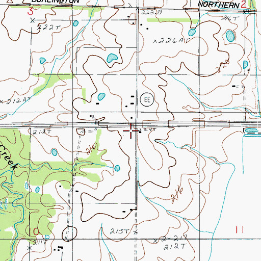 Topographic Map of Belcher School, MO