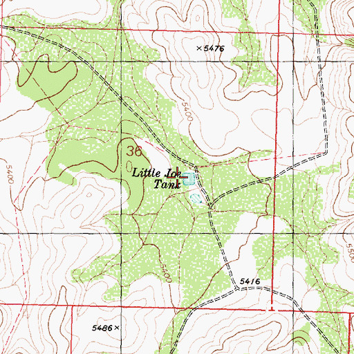 Topographic Map of Little Joe Tank, AZ