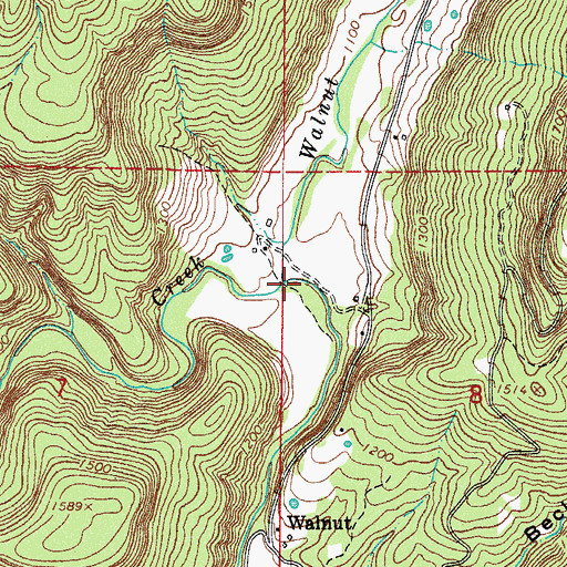 Topographic Map of Dismal Creek, AR