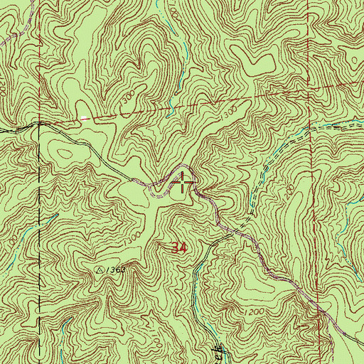 Topographic Map of Bell Mountain Vista Picnic Area, MO